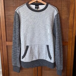 Grey Colorblock Crewneck Sweatshirt